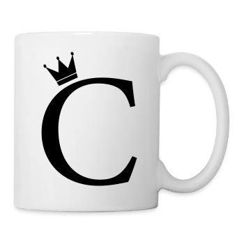 Couronne monogramme C - Mug blanc - blanc - Droite