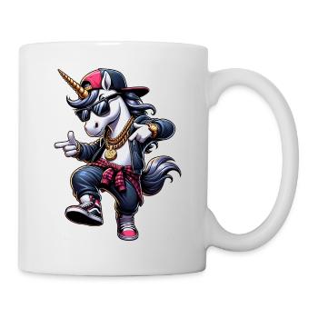 Licorne Hip Hop Einhorn - Mug blanc - blanc - Droite