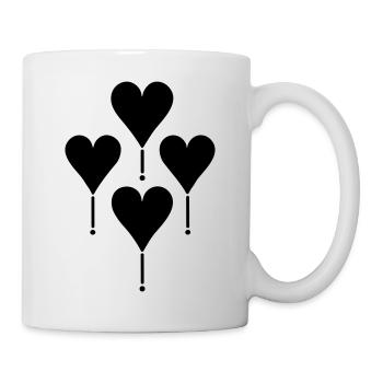 Herz-Luftballons - Tasse - Weiß - Rechts