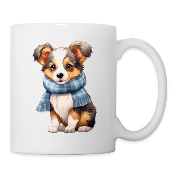 Pfoten im Schnee - Tasse - Weiß - Rechts