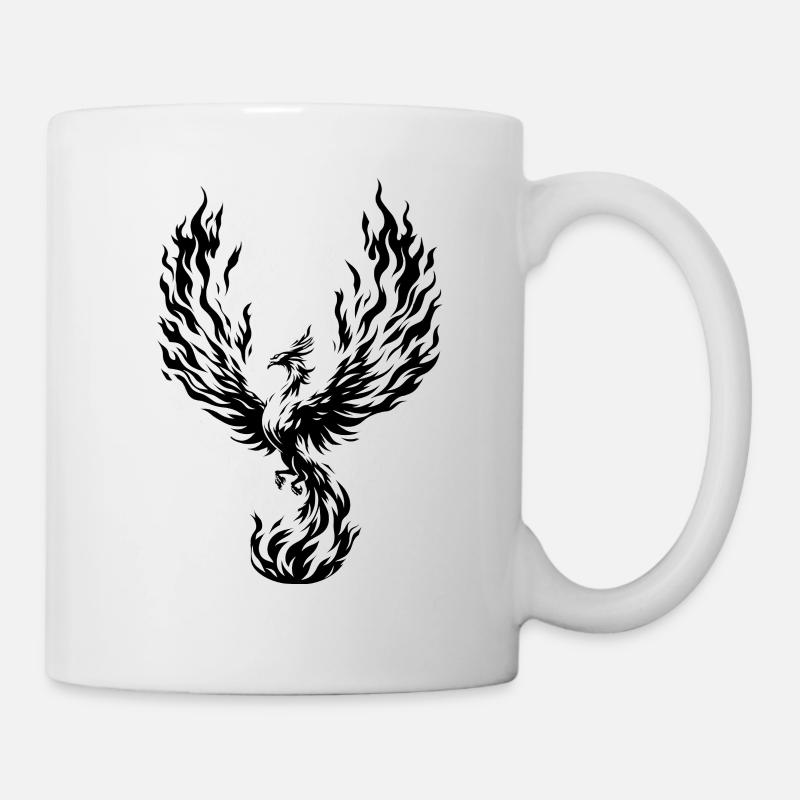 Phoenix aus der Asche | phoenix rising from flames - Tasse - Weiß