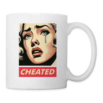 retro cheated girl - Mug - white - Right