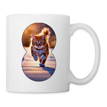 Running Cat 1 - Tasse - Weiß - Rechts