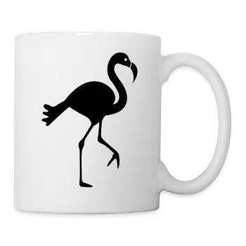 flamant rose - Mug blanc - blanc - Droite