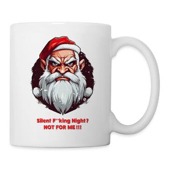 Père Noël en colère - Silent F**king Night - Mug blanc - blanc - Droite