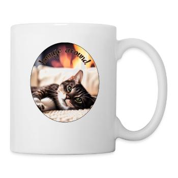 Chat paresseux 2 - Mug blanc - blanc - Droite