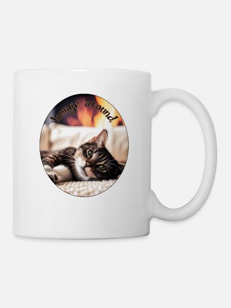 Lazy cat 2 - Mug - white