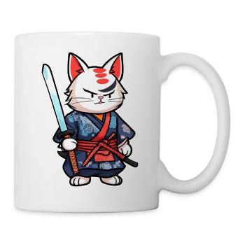 Samurai Cat #25 - Mug - white - Right