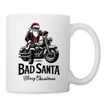 Santa Biker - Kühne Weihnachten - Tasse - Weiß - Rechts