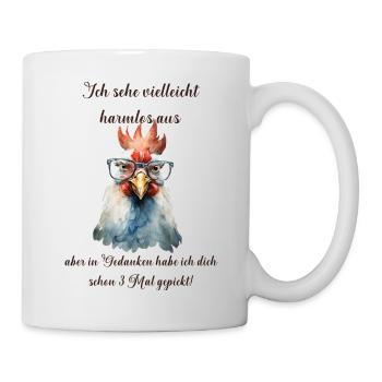 Ich sehe vielleicht harmlos aus, aber ... - Tasse - Weiß - Rechts