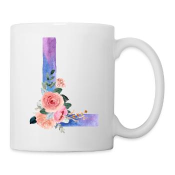 Letter L watercolor - Mug - white - Right