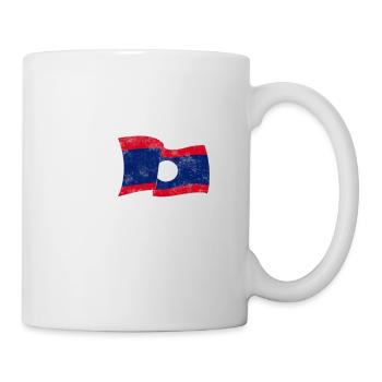Laos Lao Laotien drapeau Temple Lao I cadeau - Mug blanc - blanc - Droite