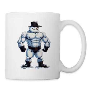 D’accord... un bonhomme de neige bodybuilder... - Mug blanc - blanc - Droite