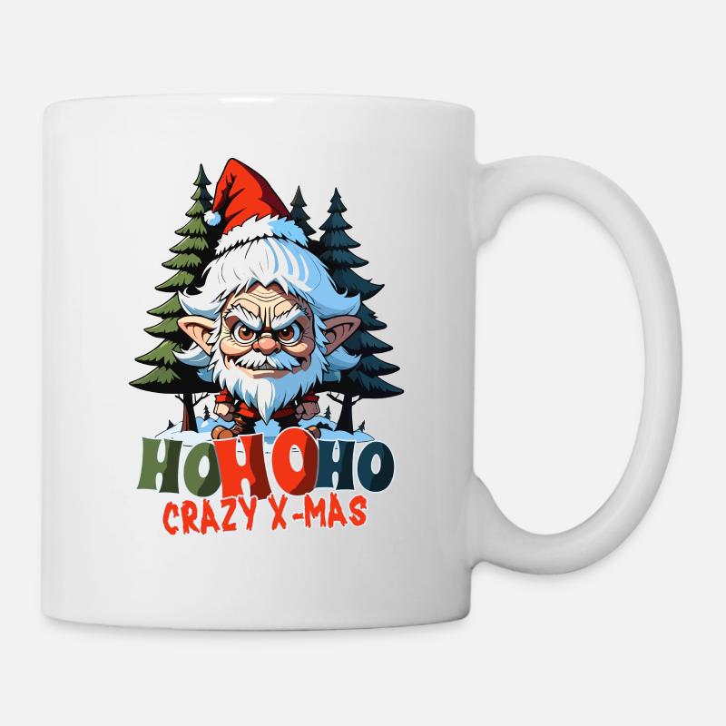 HOHOHO TRoll , Crazy X-mas - Mug - white