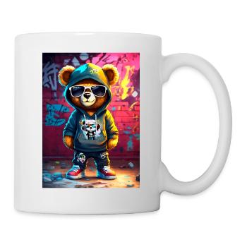 Ours en Peluche Urban Street - Mug blanc - blanc - Droite