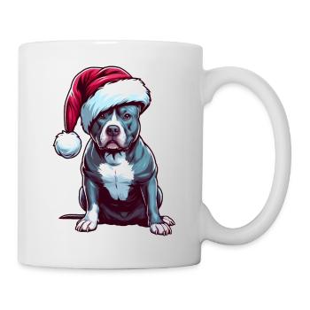 Pitbull Le Père Noël - Mug blanc - blanc - Droite