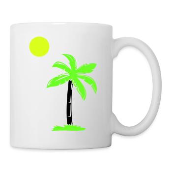 palme - Tasse - Weiß - Rechts
