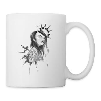 tattoofrau - Tasse - Weiß - Rechts