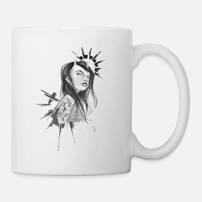 tattoofrau - Tasse - Weiß