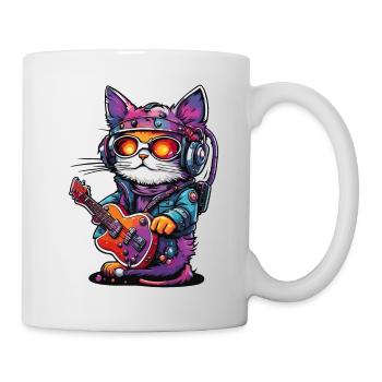 Cool Cat / Funny / Animal / Pet / Crazy - Mug - white - Right