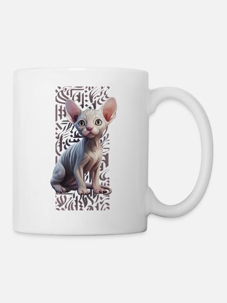 Sphynx Cat Calligraphitti - Tasse - Weiß
