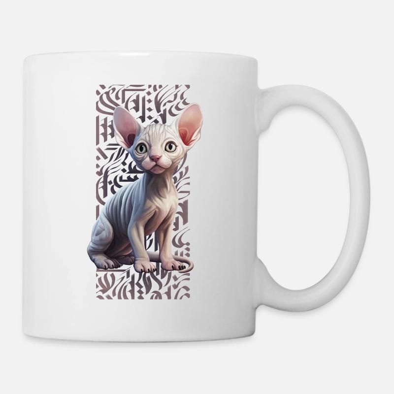 Sphynx Cat Calligraphitti - Tasse - Weiß