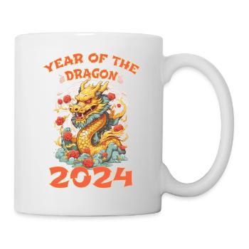 Year Of The Dragon Happy New Year 2024 Matching - Tasse - Weiß - Rechts