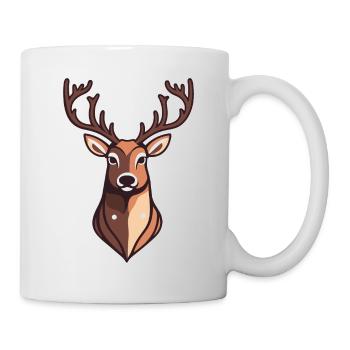 Reindeer Christmas Drawing - Mug - white - Right