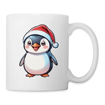pingouin bonnet de noel - Mug blanc - blanc - Droite