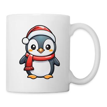 pingouin bonnet de noel - Mug blanc - blanc - Droite