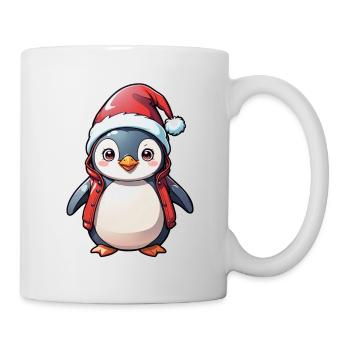 pingouin bonnet de noel - Mug blanc - blanc - Droite