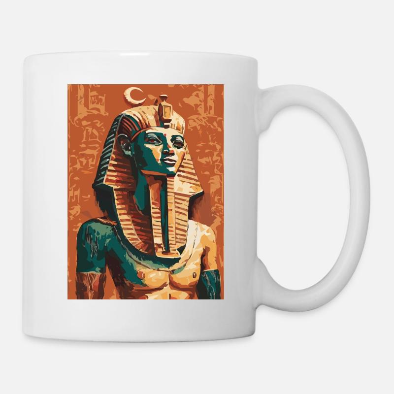 Pharaon dans la pierre - Mug blanc - blanc