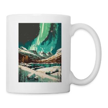 Magische Polarlichter - Tasse - Weiß - Rechts