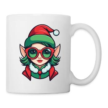 Elf Christmas Drawing - Mug - white - Right