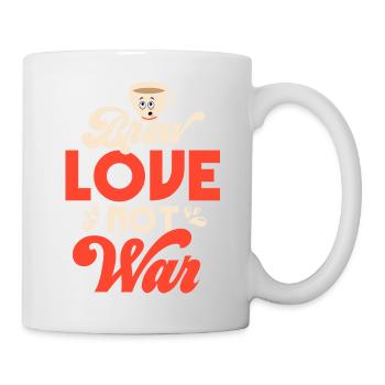 Brew love, not war Tea Bag Mug Tea Drinker - Mug - white - Right