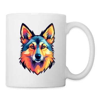 Illustration de berger allemand - Mug blanc - blanc - Droite