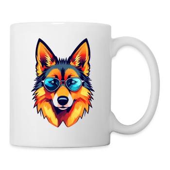 Illustration de berger allemand - Mug blanc - blanc - Droite