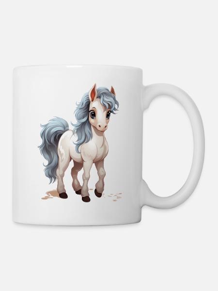 Bébé cheval mignon - Mug blanc - blanc