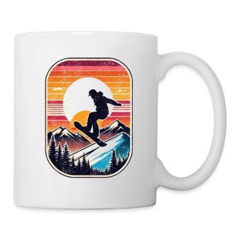 snowboard neige et ski - Mug blanc - blanc - Droite