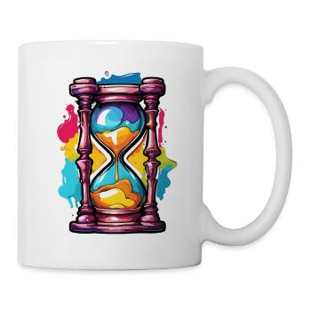 Hourglass / Timepiece / Antique /Grains of Sand / Drain - Mug - white - Right