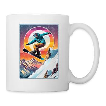 snowboard neige et ski - Mug blanc - blanc - Droite