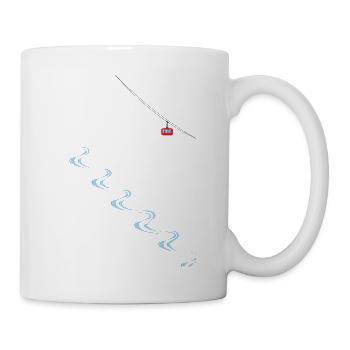 Telecabine et virages - Mug blanc - blanc - Droite