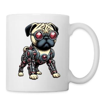 Chien Carlin Robot Cyborg Mécanique - Mug blanc - blanc - Droite