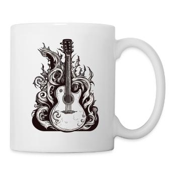 Rock n roll / Guitar / Music / Instrument - Mug - white - Right