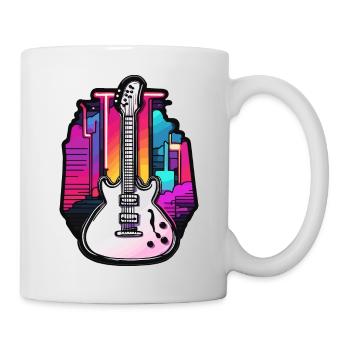 Rock n roll / Guitare / Musique / Instrument - Mug blanc - blanc - Droite