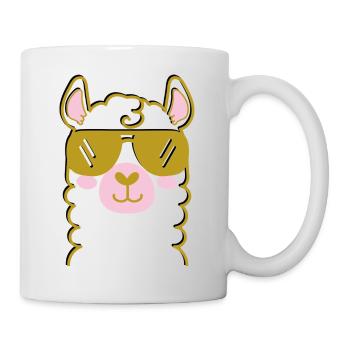 Lama Alpaka - Tasse - Weiß - Rechts