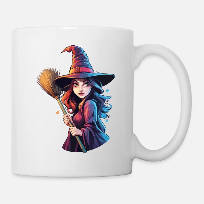 Sorcière / Magie / Rituel de sorcière / Conte de fées / Sort - Mug blanc - blanc