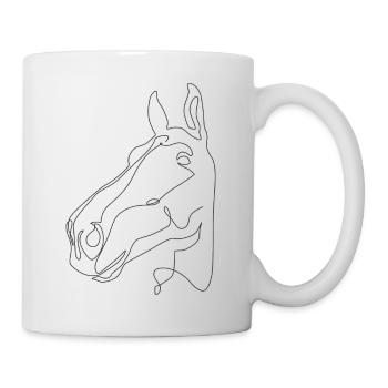 Pferdekopf Rocco - Tasse - Weiß - Rechts