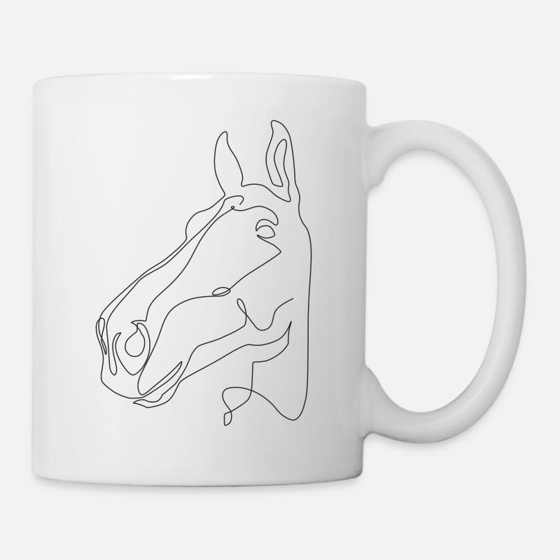 Pferdekopf Rocco - Tasse - Weiß