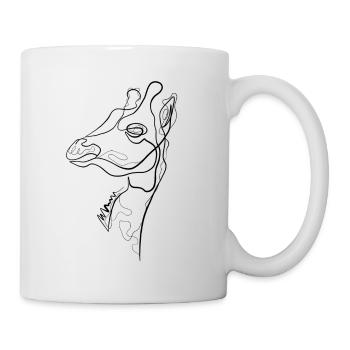 Yellow Like The Giraffe Lineart - Tasse - Weiß - Rechts